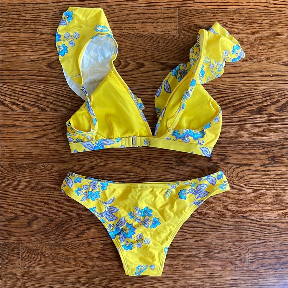 Yellow Floral Bikini Set - Picture 3 of 6